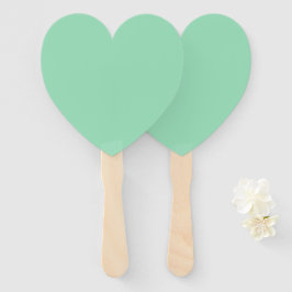 Abanico Ventilador del corazón verde marino para Bodas e i