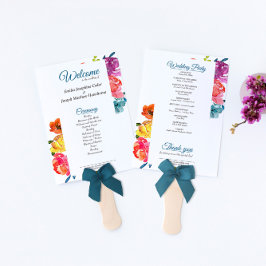 Abanico Ventilador del programa Boda floral de verano bril