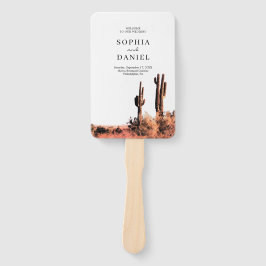 Abanico Ventilador del Programa de Boda Desierta de Acuare