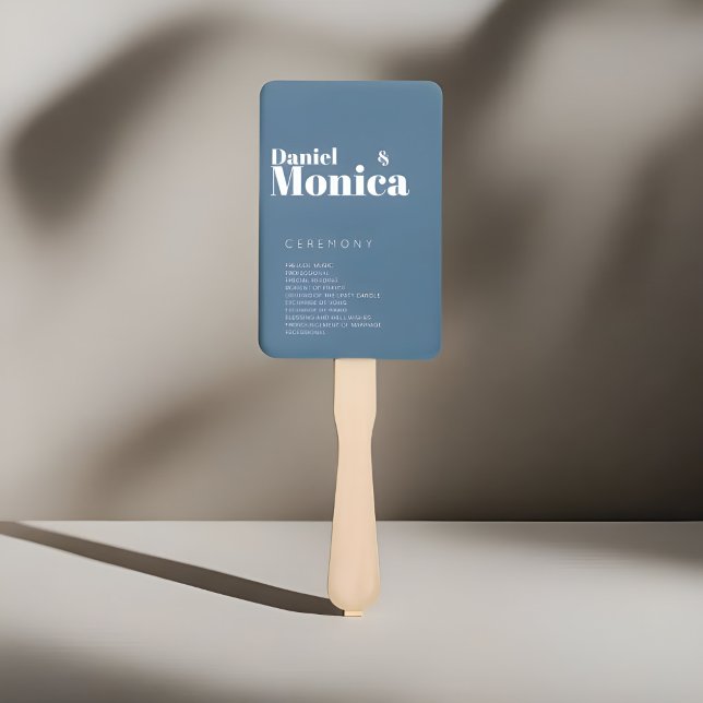 Abanico Ventilador del Programa de Bodas Azules minimalist (Subido por el creador)