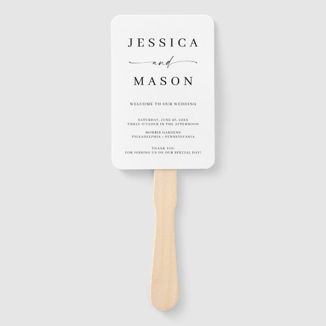 Abanico Ventilador del programa de bodas Classic Elegance (Anverso)