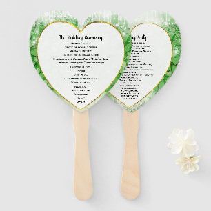 Abanico Ventilador del programa de bodas de árboles de hoj