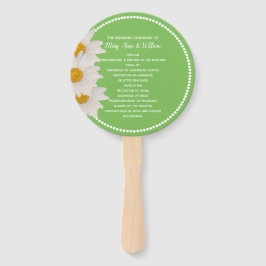 Abanico Ventilador del programa de bodas de Daisies