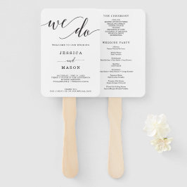 Abanico Ventilador del programa de bodas de elegancia míni