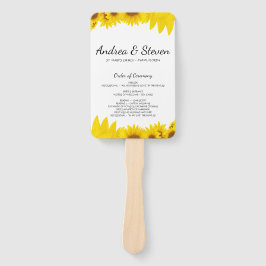 Abanico Ventilador del Programa de Bodas de Sunflowers. Me