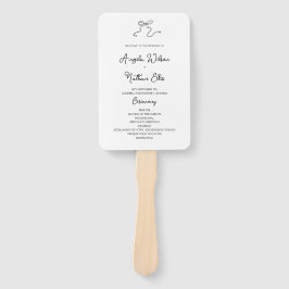 Abanico Ventilador del Programa de Bodas dibujado por mano