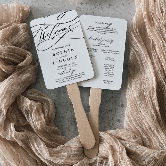 Abanico Ventilador del programa de bodas florecientes de c (Subido por el creador)