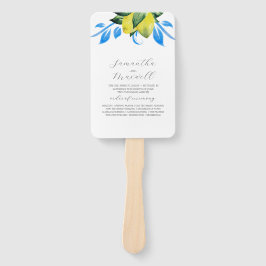 Abanico Ventilador del programa de bodas Hojas de lémones