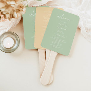 Abanico Ventilador del programa de bodas LEAH Vibrant Past