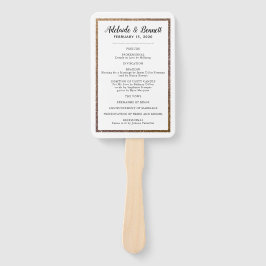 Abanico Ventilador del programa de bodas marco Purpurina d