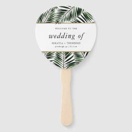Abanico Ventilador del programa de bodas Palm Leaves
