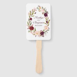 Abanico Ventilador del programa de bodas rusticas - Flores