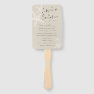 Abanico Ventilador del programa de bodas Starfish Beach