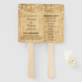 Abanico Ventilador del programa de Ceremonia de Boda en el