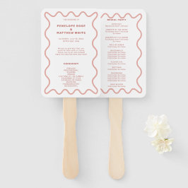 Abanico Ventilador del programa de Ceremonia Rosa