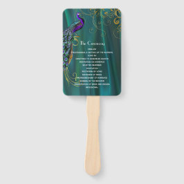 Abanico Ventilador del programa de satén verde azulado con