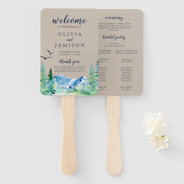 Abanico Ventilador del programa Kraft Rocky Mountain Weddi (Anverso y reverso)