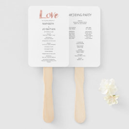 Abanico Ventilador del programa moderno Rosa Gold Love Wed