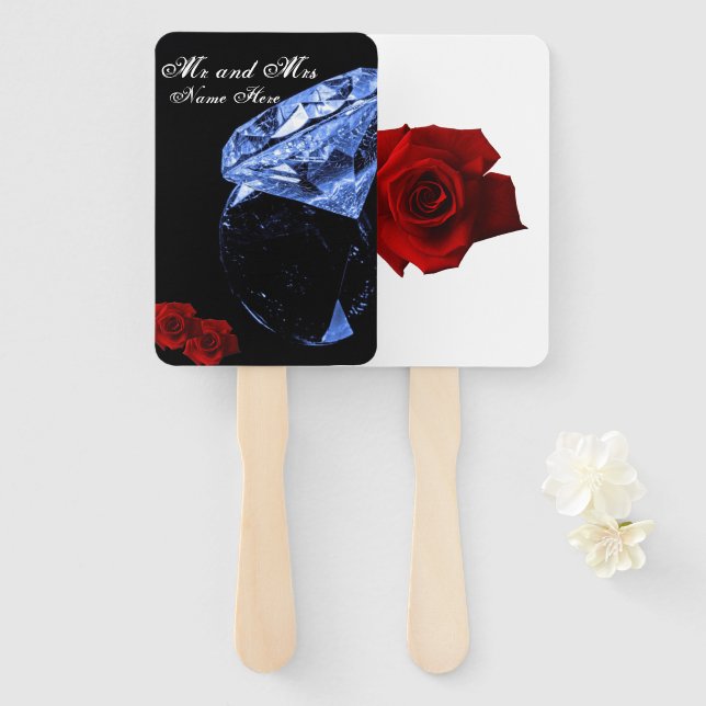 Abanico Ventilador del programa Rectangle Diamond and Rosa (Anverso y reverso)