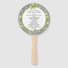 Abanico Ventilador del programa Rustic Wood and Ivy Weddin