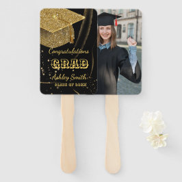 Abanico ventilador elegante de mano de graduación