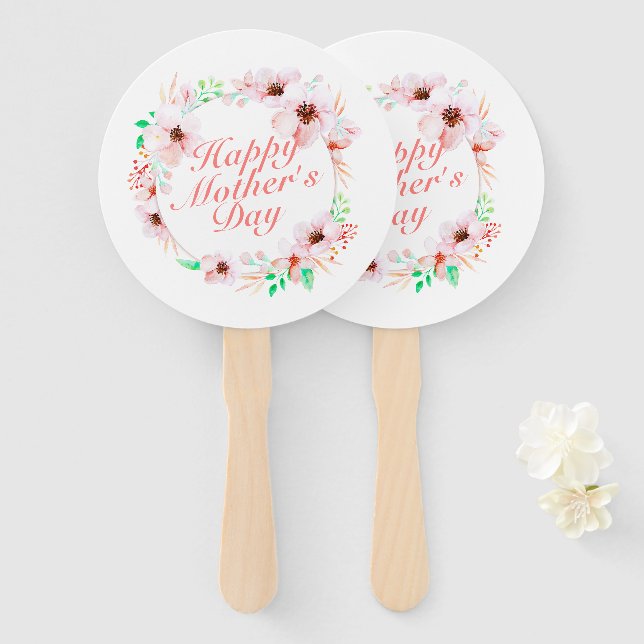 Abanico Ventilador elegante feliz Día de la Madre (Anverso y reverso)