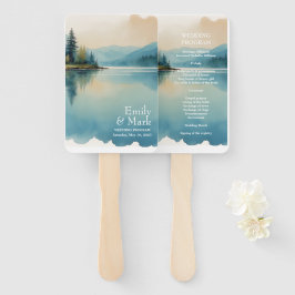 Abanico Ventilador Hand Hand del Programa Pine tree Lake