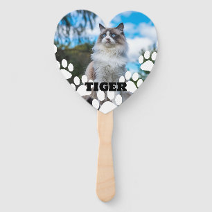 Abanico Ventilador personalizado de foto de gato con nombr