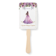 Ventilador Quinceañera Purple Lilac con programaci