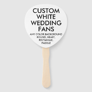 Abanico VENTILADORES BODAS BLANCOS DE PADDLE Personalizado