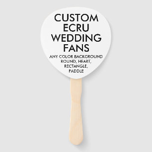 Abanico VENTILADORES BODAS DE ECRU DE PADDLE Personalizado