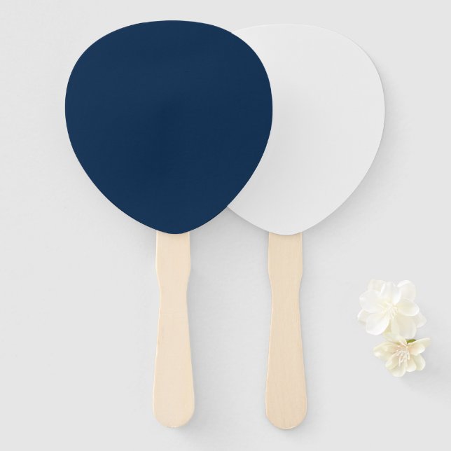 Abanico Ventiladores de lágrimas de Personalizado blanco y (Anverso y reverso)