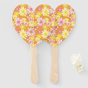 Abanico Ventiladores de mano de las flores de verano