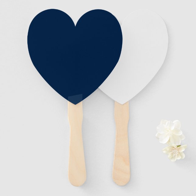 Abanico Ventiladores del corazón azul de Oxford personaliz (Anverso y reverso)