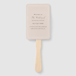 Abanico Ventiladores del programa de bodas cuadradas rosad