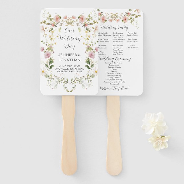 Abanico Ventiladores del programa de vegetación de peonies (Anverso y reverso)