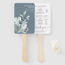 Ventiladores del programa Floral Dusty Blue Waterc