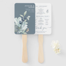 Ventiladores del programa Floral Dusty Blue Waterc