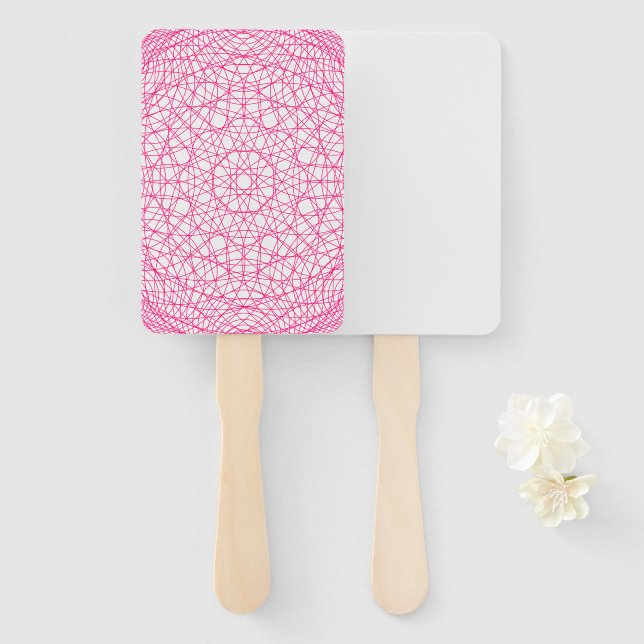 Abanico Ventiladores Neon Pink Modern Rectangle - Personal (Anverso y reverso)