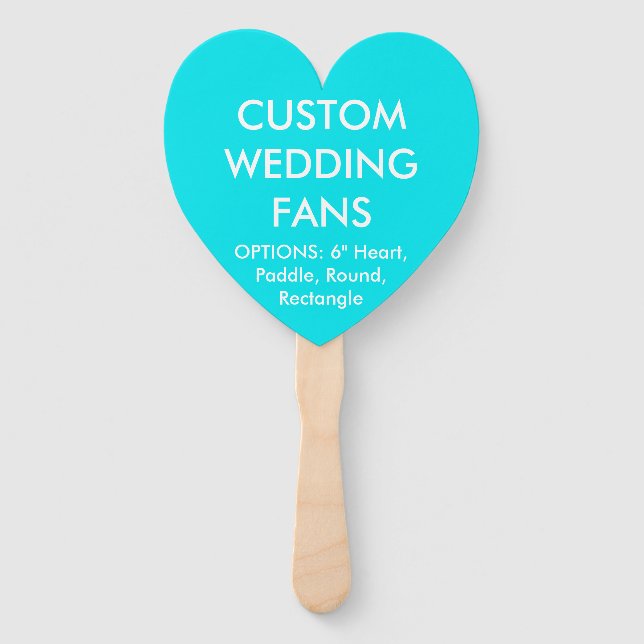 Abanico VENTILADORES personalizados BODAS TURQUÍES (Anverso)