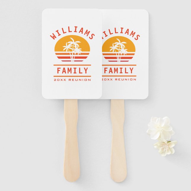 Abanico Verano divertido vacaciones Reunión de la Familia  (Anverso y reverso)