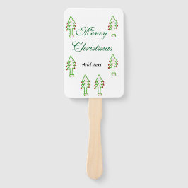 Abanico Verde árbol de navidad rojo cereza alegría Navidad