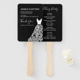 Abanico Vestido Boda de encaje blanco