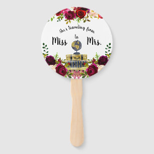 Abanico Viajar de Miss a Sra. Bridal Ducha favor