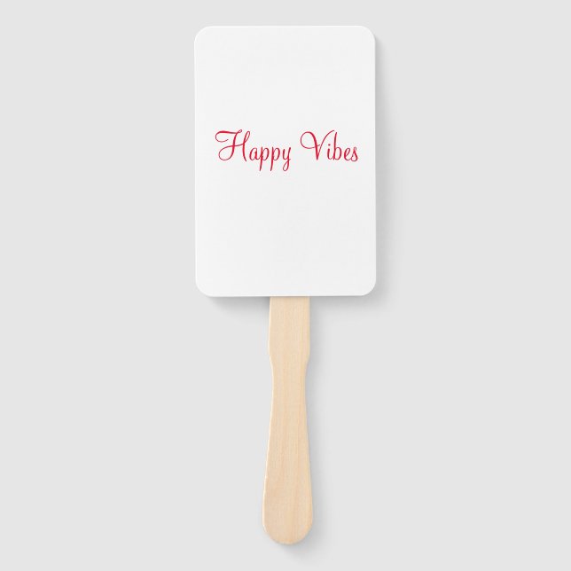 Abanico Vibes felices rojas vacaciones simple y mínima cal (Anverso)