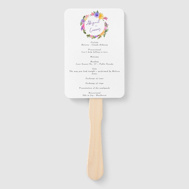 Abanico Vibrante Casual Magenta Violet Yellow (Anverso)