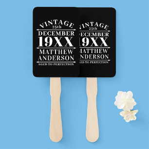 Abanico Viñeta personalizada de edad avanzada a perfección