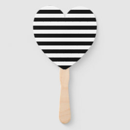 Abanico Vintage Classic rayas negras y blancas