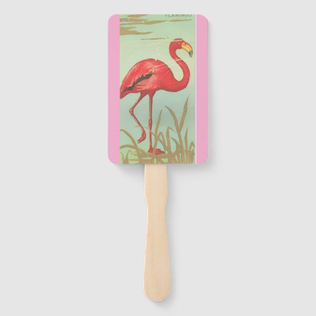 Abanico Vintage Flamingo (Reverso)