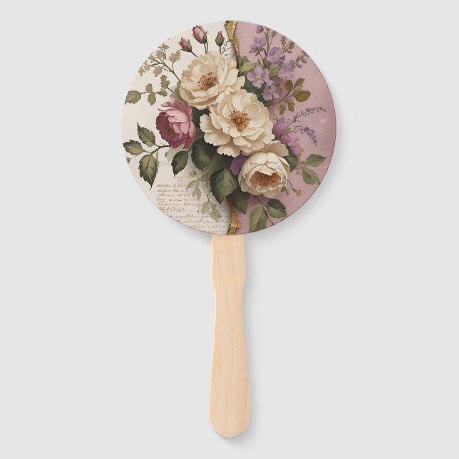 Abanico Vintage Floral - Set of Fans (Anverso)